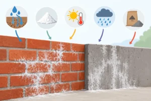 Efflorescence Causes on Masonry and Concrete