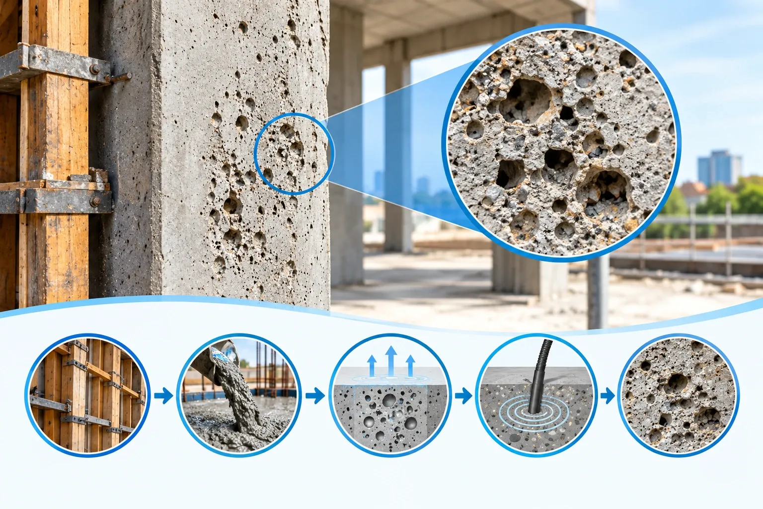 Why Does Concrete Develop Honeycombs After Shuttering Removal?
